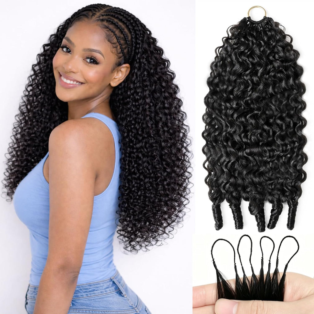 Virgin Human Hair Bundles Burmese Curl Silky Soft Feather Crochet Hair Braids 100g/bundle Natural Color
