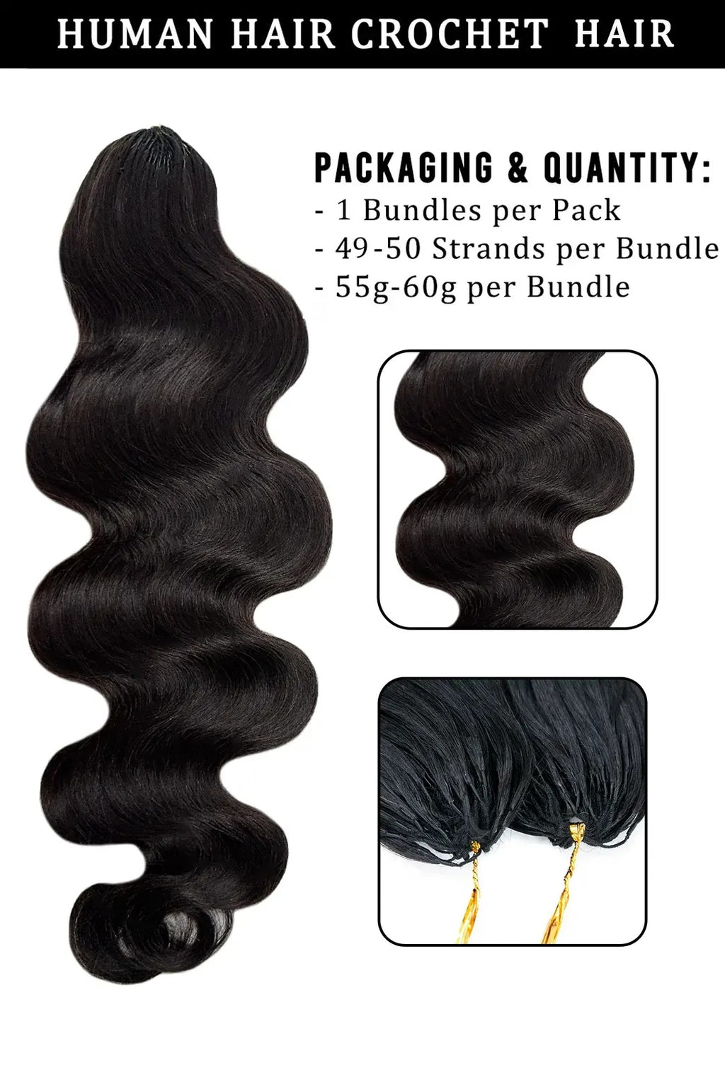 Virgin Human Hair Bundles Body Wave Silky Soft Feather Crochet Hair Braids 100g/bundle Natural Color