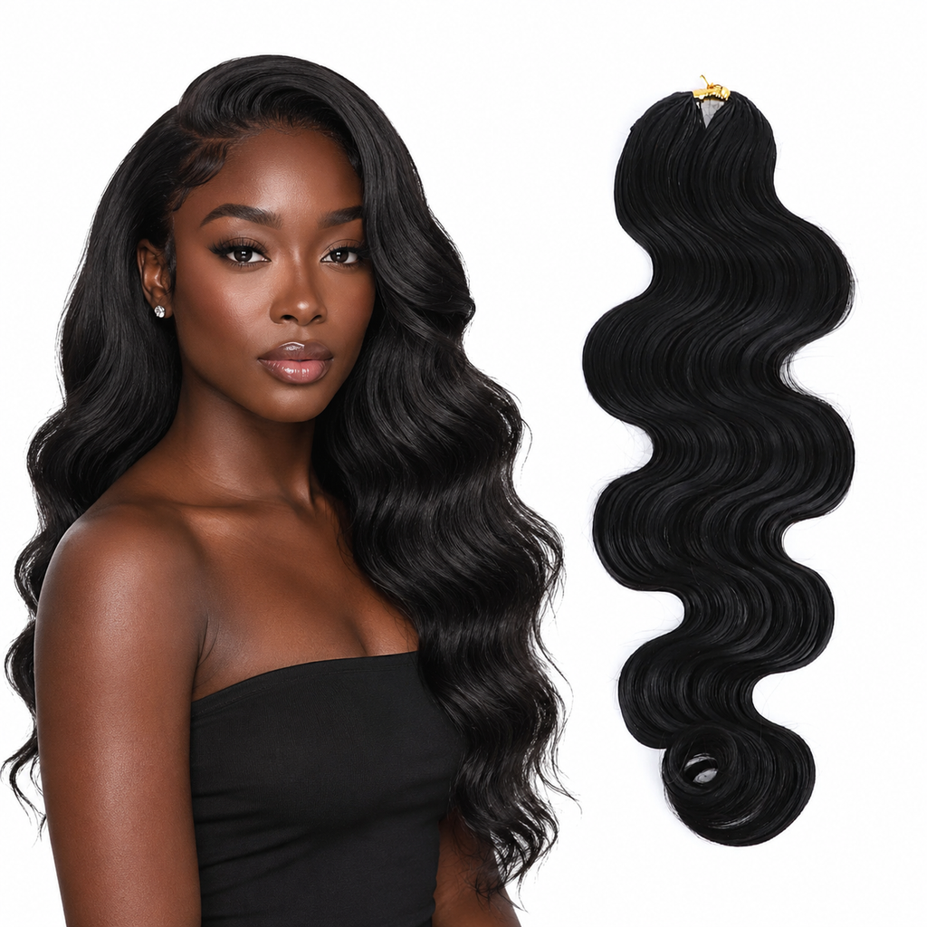 Feather Crochet Boho Hair  Virgin Human Hair Body Wave Silky Soft Crochet Hair Braids Natural Color
