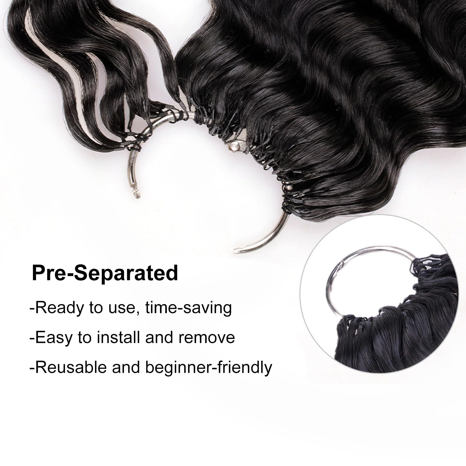 Virgin Human Hair Bundles Deep Wave Silky Soft Feather Crochet Hair Braids 100g/bundle Natural Color